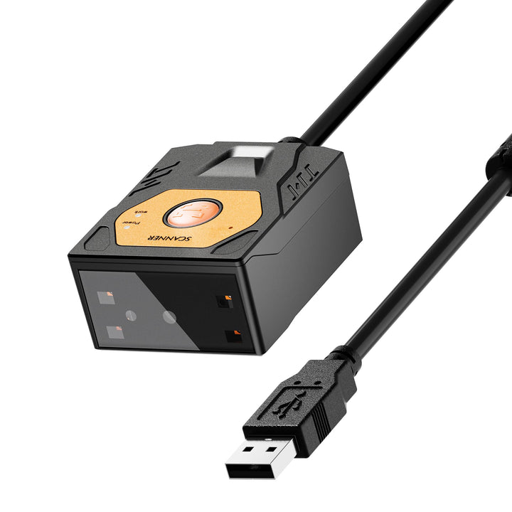 NETUM NT-480 Fixed Mount Barcode Scanner, Industrieller 1D 2D QR Code Scanner mit USB Anschluss, Aut