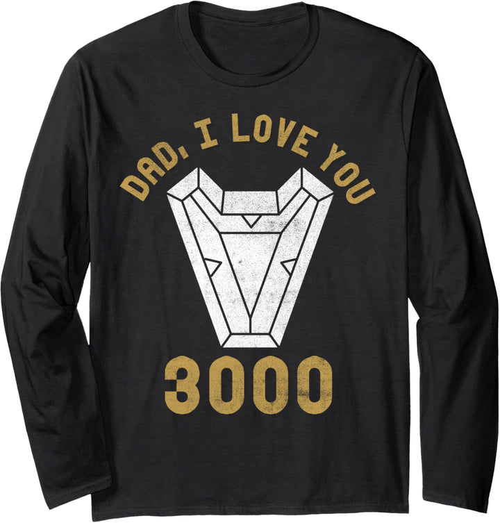 Marvel Iron Man Dad I Love You 3000 Langarmshirt