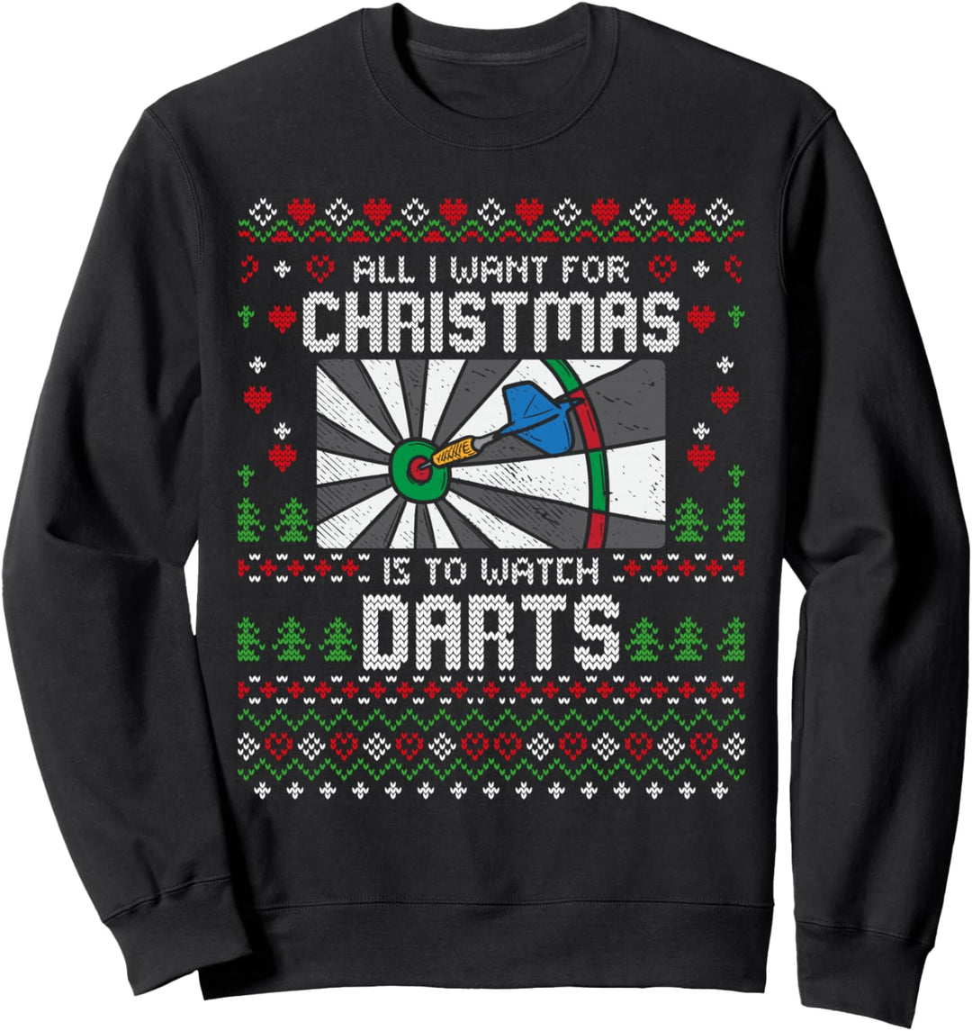 Weihnachten Darts Ugly Xmas Weihnachtspullover Christmas Sweatshirt