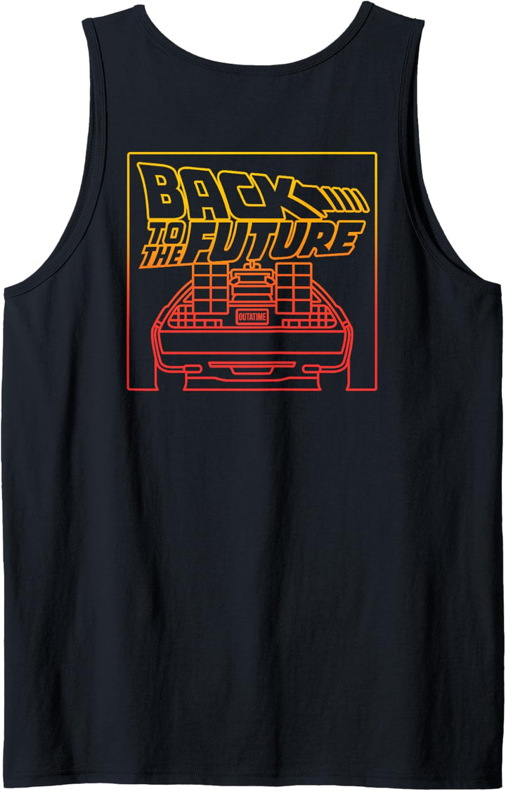 Back To The Future Gradient Line Art Tank Top