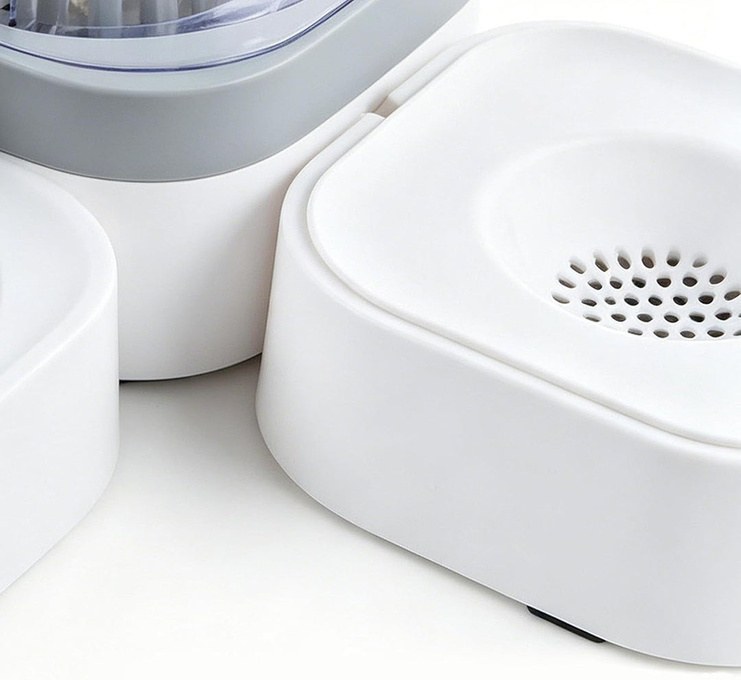 Automatischer Katzenfutter- und Wasserspender rutschfeste Unterlage mit | Automatischer -Wasserspend