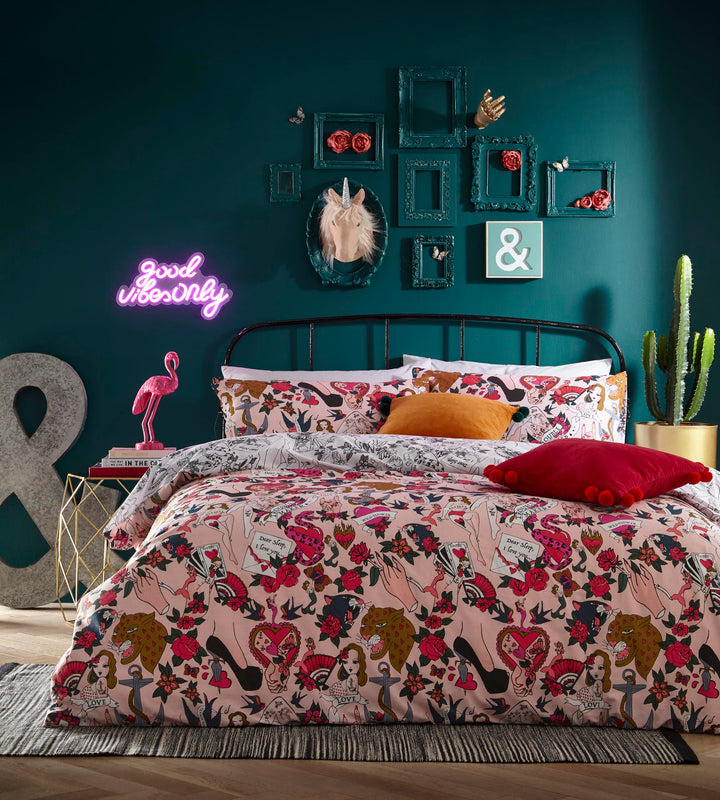 furn. Bettwäsche-Set für King-Size-Betten, Baumwolle, Polyester, Rouge King Size Blush, King Size Bl