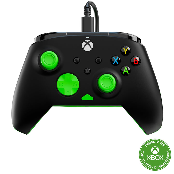 Turtle Beach Rematch Core Schwarz/Grün Wired Gaming Controller – Lizenziert für Xbox Series X und S,