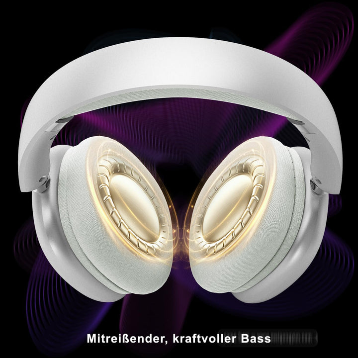 Bluetooth Over-Ear-Kopfhörer Kabellos, Hi-Fi Stereo mit Freisprechen, 30 Std Spielzeit, Sprachassist
