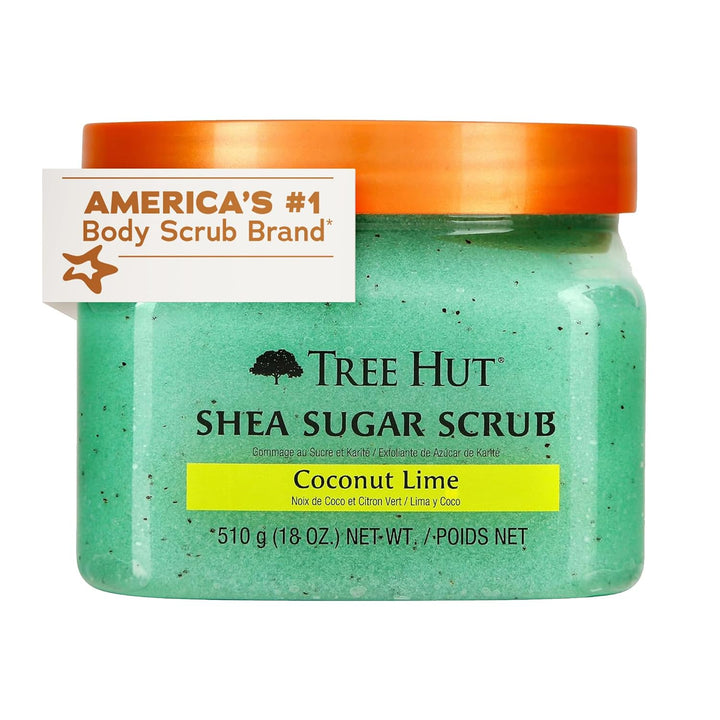 Tree Hut Körperpeeling, Kokosnuss- und Limettenextrakt, 510 g | Peeling &amp; Pflegend mit Sheabutter &amp;