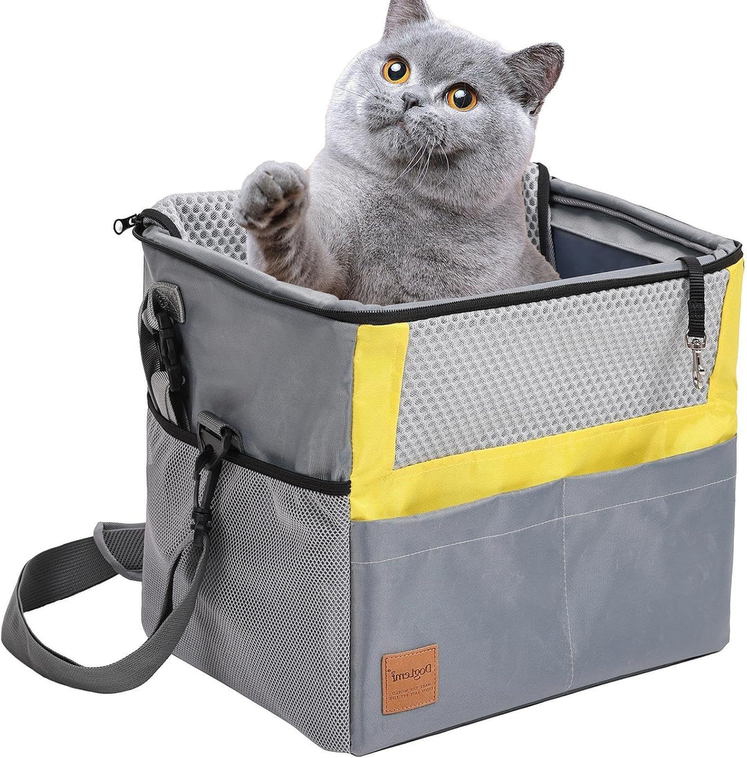 Pet Carrier Fahrradkorb - Wasserdichter Atmungsaktiver Hundetrage - Multi-Pocket Welpenkorb für Pend
