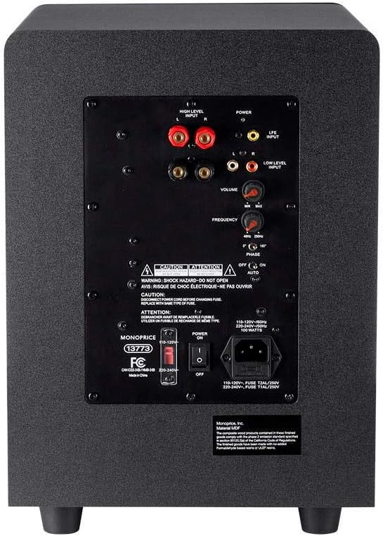 Monoprice 114567 Select 20,3 cm 200 W Subwoofer (schwarz) Klassisch, Klassisch