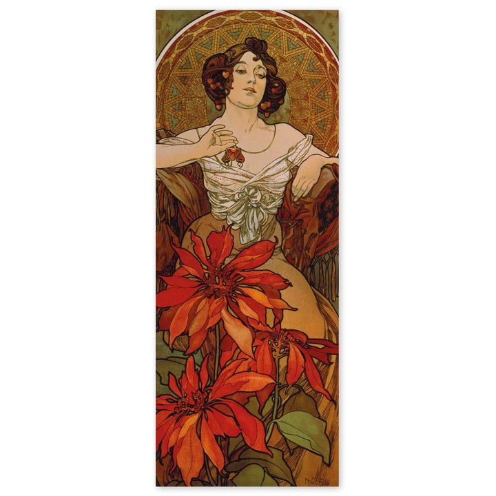 JUNIWORDS Poster, Alfons Maria Mucha, Edelsteine, Rubin, 30 x 77 cm, 30 x 77 cm