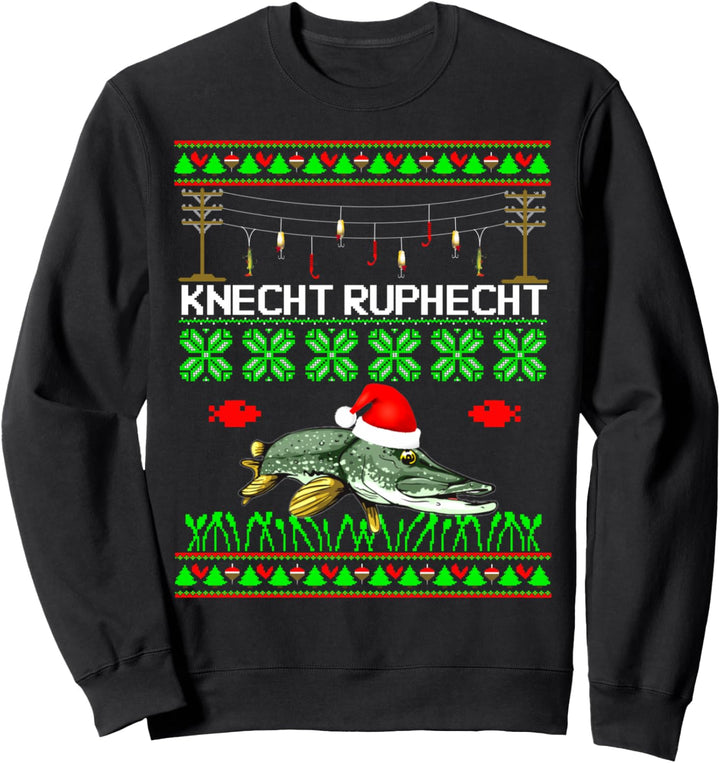 Knecht Ruphecht Hecht Angeln Fisch Angel Angler Herren Mann Sweatshirt