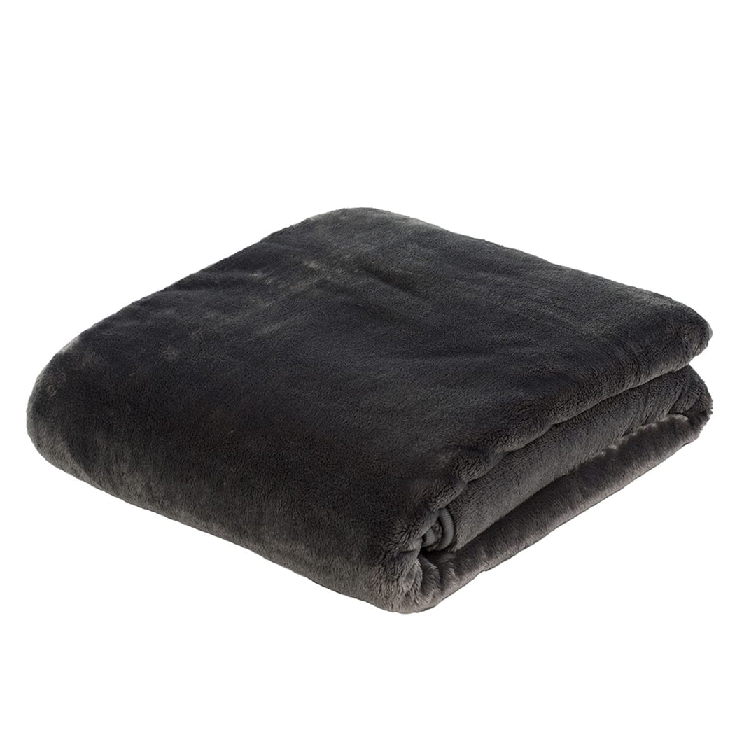 Gözze - Premium Cashmere-Feeling Wohn- und Kuscheldecke, 500 g/m², 130 x 170 cm - Anthrazit Anthrazi