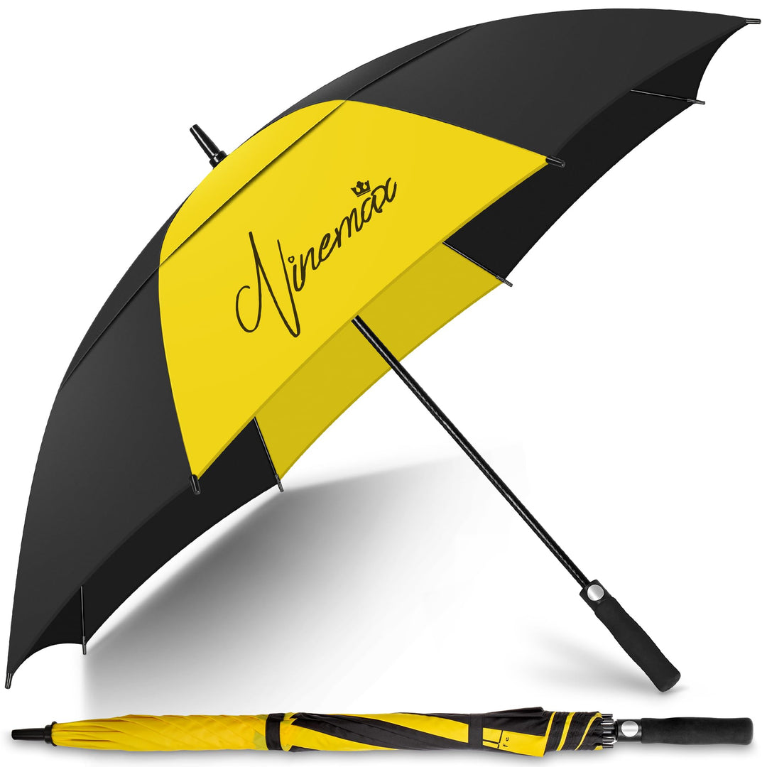 NINEMAX Golfschirm Gross 62/68 Inch Golf Regenschirm Sturmfest Automatik Öffnen Golf Regenschirm Dop