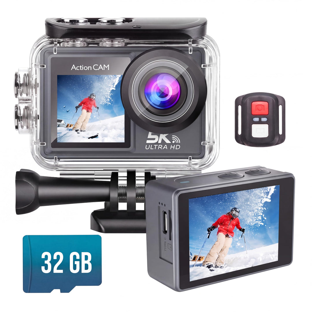 Senzo Action Cam 5K - 50MP - 60FPS - WiFi - Unterwasserkamera - 30M - Digitalkamera - Videokamera -
