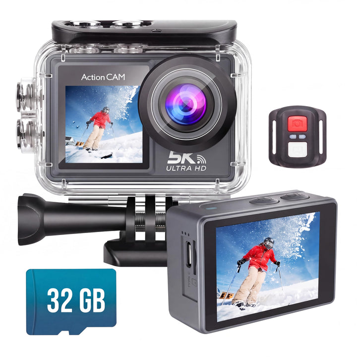 Senzo Action Cam 5K - 50MP - 60FPS - WiFi - Unterwasserkamera - 30M - Digitalkamera - Videokamera -