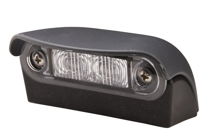 HELLA - Kennzeichenleuchte - LED - 12/24V - Anbau/Schraubanschluss - Lichtscheibenfarbe: glasklar -