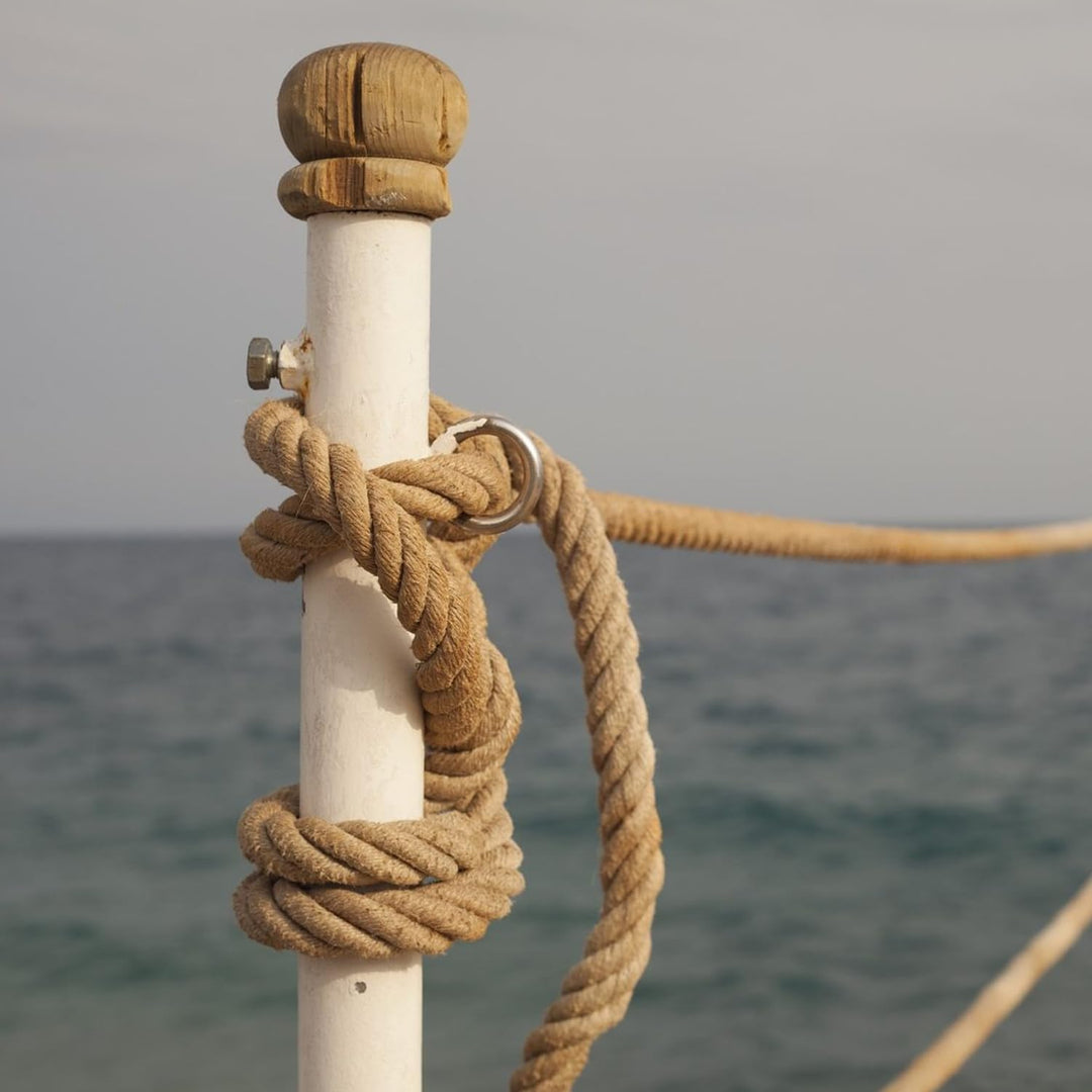 Juteseil 24mm 10M,Natürliche Hanfseil 4-Stränge Dicke Jute Schnur Gedreht Tauwerk Tau Seil für Garte