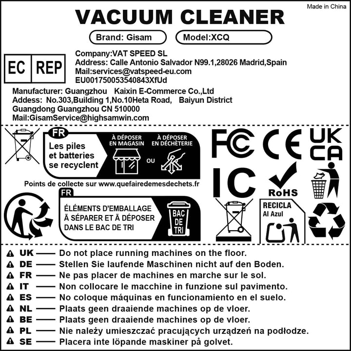 Gisam Akku Nass und Trockensauger, 3000-W-Bürstenlosmotor, 2 x 4,0Ah, 3-in-1-Werkstattstaubsauger mi