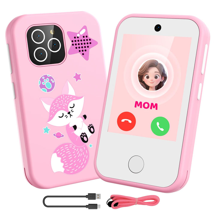 4G Kinderhandy Spielzeug mit Dual Kamera Kinderkamera 2.8 Inch Touchscreen Kindertelefon Lerntelefon