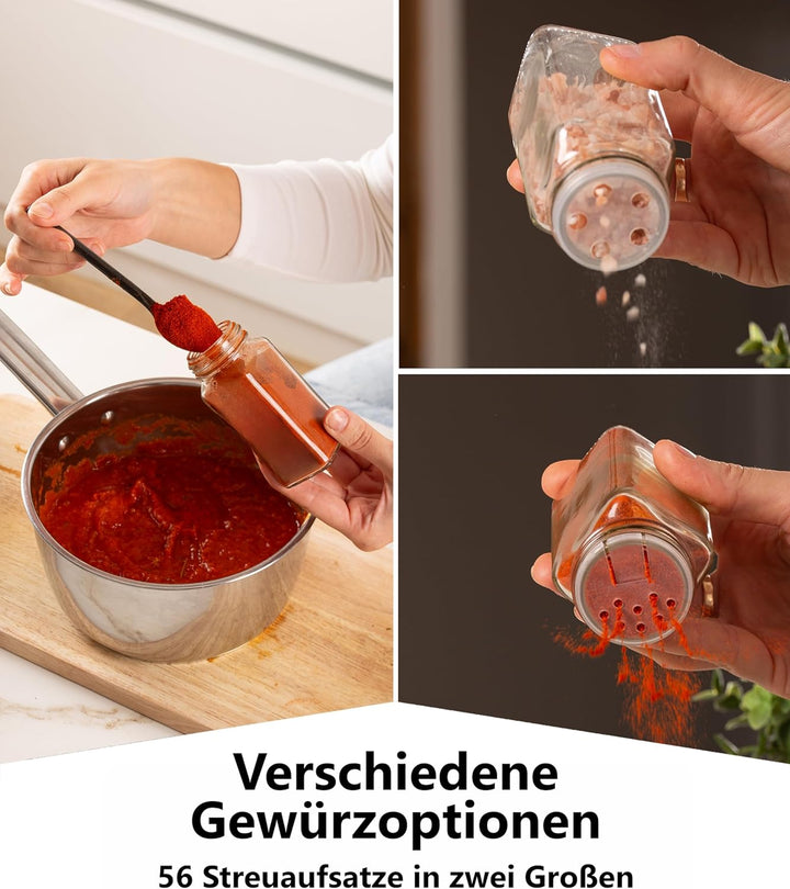 Deco haus® Gewürzregal Wand &amp; Stehend [MIT GEWÜRZDOSEN &amp; ETIKETTEN] - Gewürz Organizer - Gewürzregal