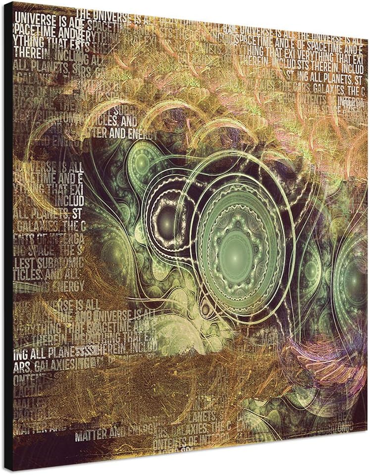 Paul Sinus Art Tagträume - Abstrakt482_60x60cm Leinwandbild Abstrakter Kunstdruck warme Farben XXL f
