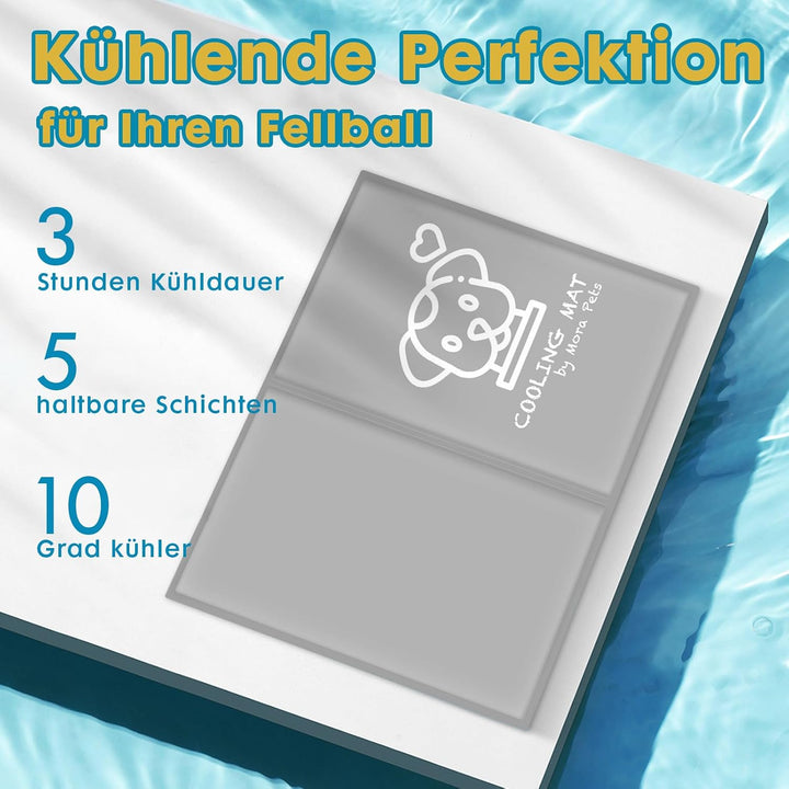 Pawtasy Kühlmatte Katze Hunde Kühldecke Sommer Kühlkissen mit Ungiftiges Gel für Klein Haustiere Hun