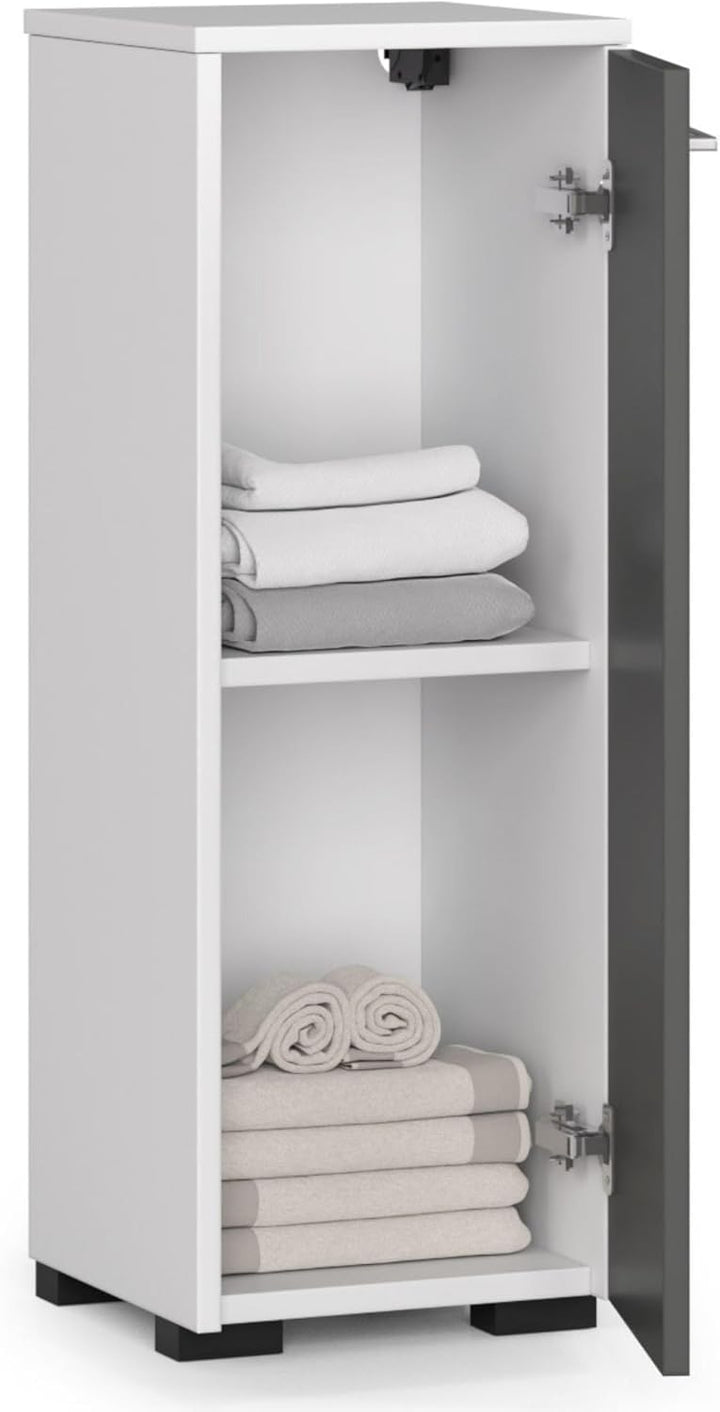AKORD Stehender Badezimmerschrank schränke | Badezimmer kommode | FIN S30 eintürig | B30 x H82 x T30