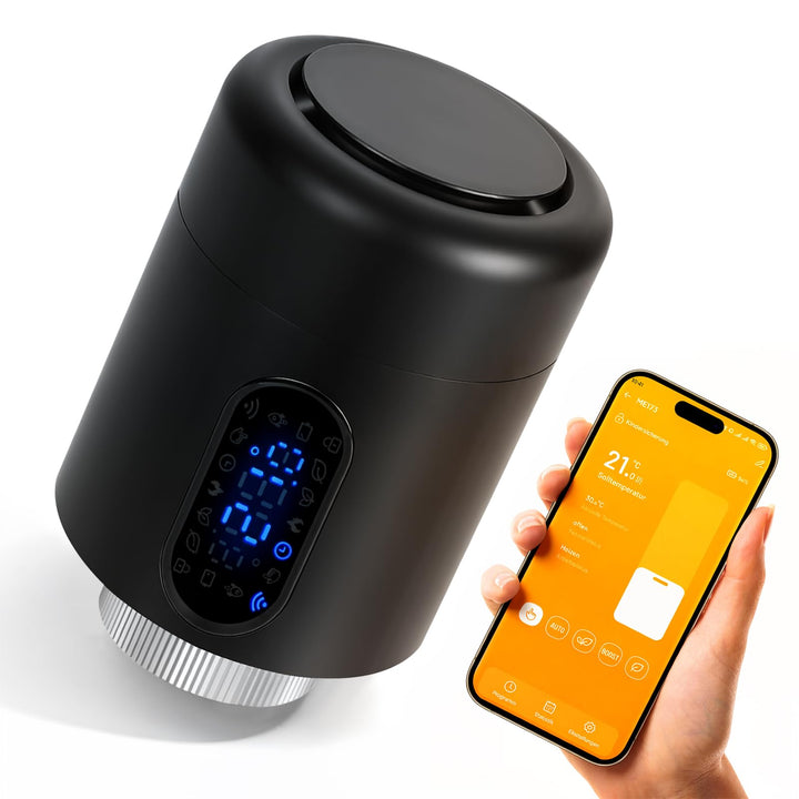 Heizkörperthermostat, WiFi Smartes Heizungsthermostat mit APP-Steuerung, inkl. 5 Adapter, kein Gatew