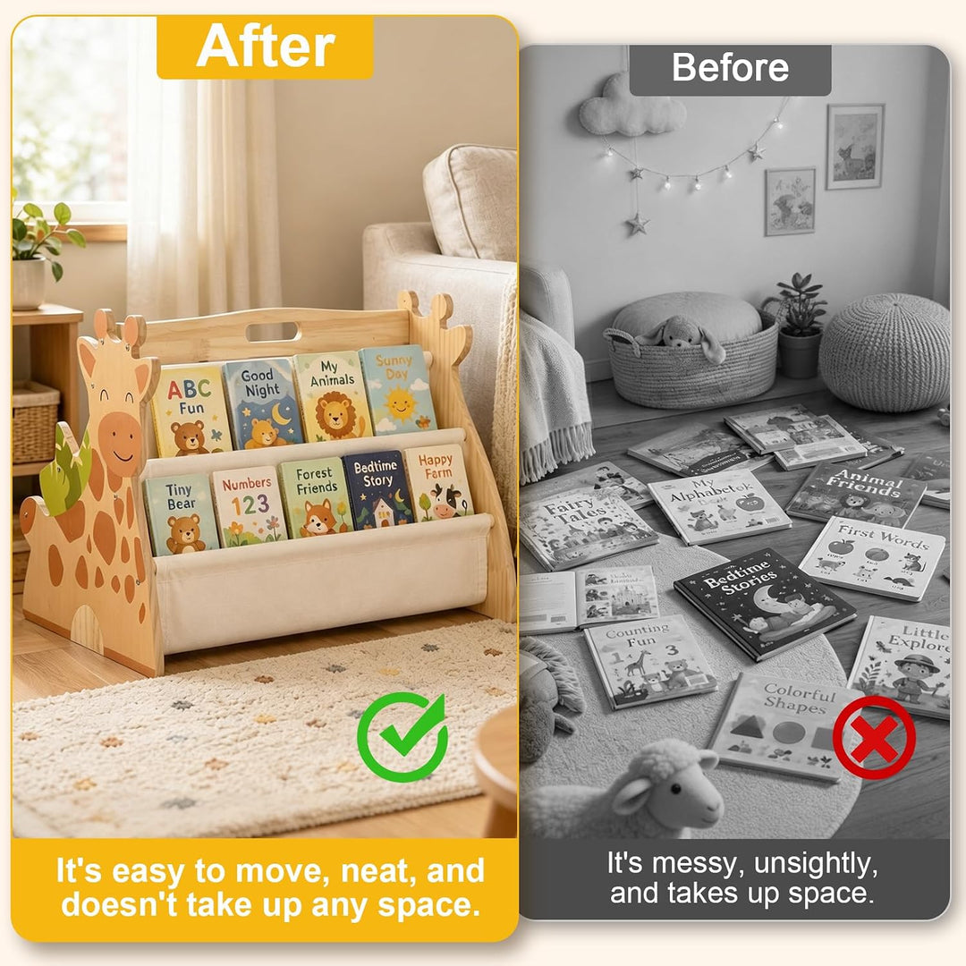 Kinder Bücherregal mit Doppelter Seite, Buchständer Display