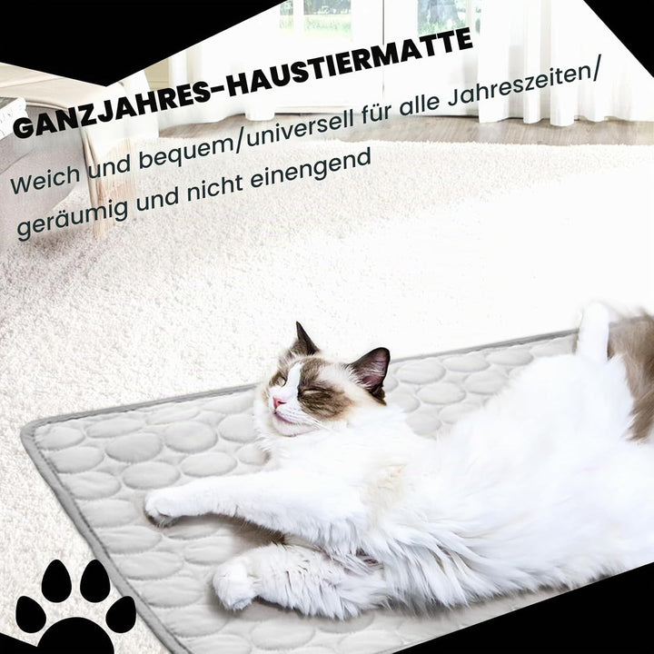 Kühlmatte für Katzen 58x48CM, aus weichem und strapazierfähigem Polyestergewebe, kratzfest &amp; waschba