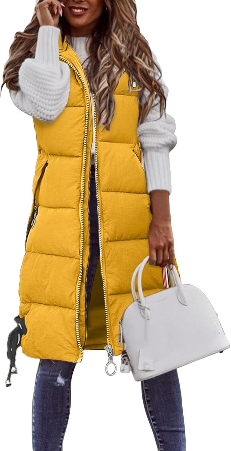 Lederweste für Damen, lässig, einfarbig, mit Kapuze, Reissverschluss, Tasche, lose, ärmellose Jacke,