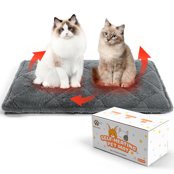 Mora Pets Selbstheizende Decke Katzen, Wärmedecke für Katzen Heizdecke Hunde Ultrawarme, Selbstwärme