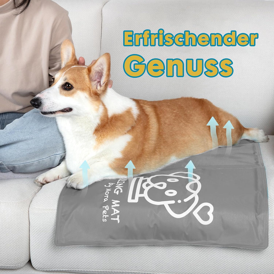 Pawtasy Kühlmatte für Hunde Kühldecke Hunde Kühlkissen mit Ungiftiges Gel für Grosse Haustiere Hunde