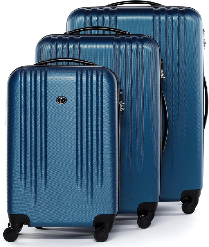FERGÉ Kofferset mit Trolley Marseille Hartschale 3er Set - Handgepäck 55 cm, L und XL Reisekoffer 4