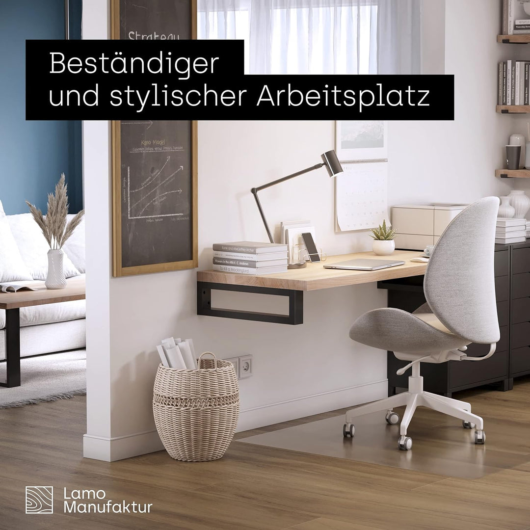 LAMO Manufaktur Waschtischplatte, Holzplatte Waschtisch, 50x60 cm (AxB), Dunkel, ohne Montageset, LW