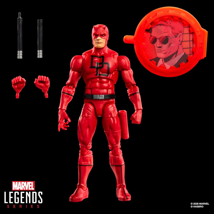 Marvel Legends Series Secret Wars Daredevil, Retro Marvel Comics Action-Figur zum Sammeln mit Lentik