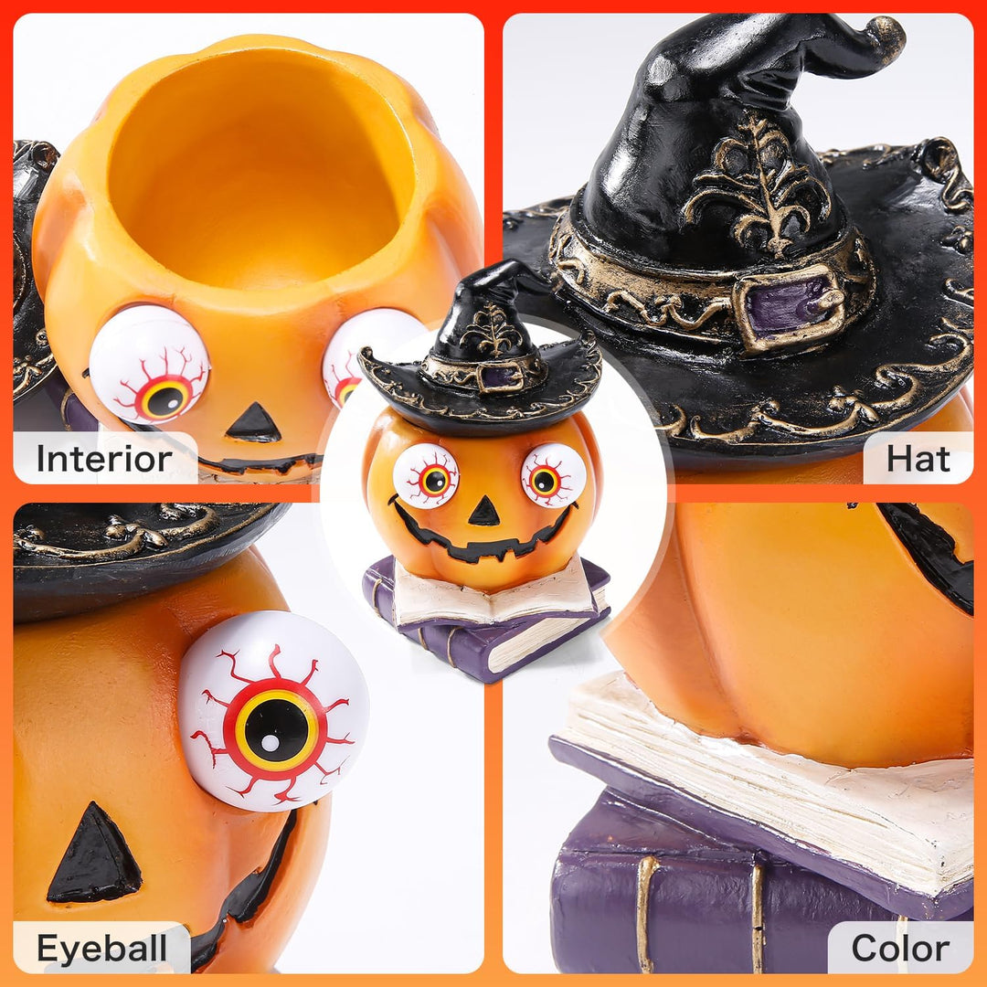 Halloween Kürbis Süssigkeitenglas Grusel Deko Keksdose Bonbonglas Harz