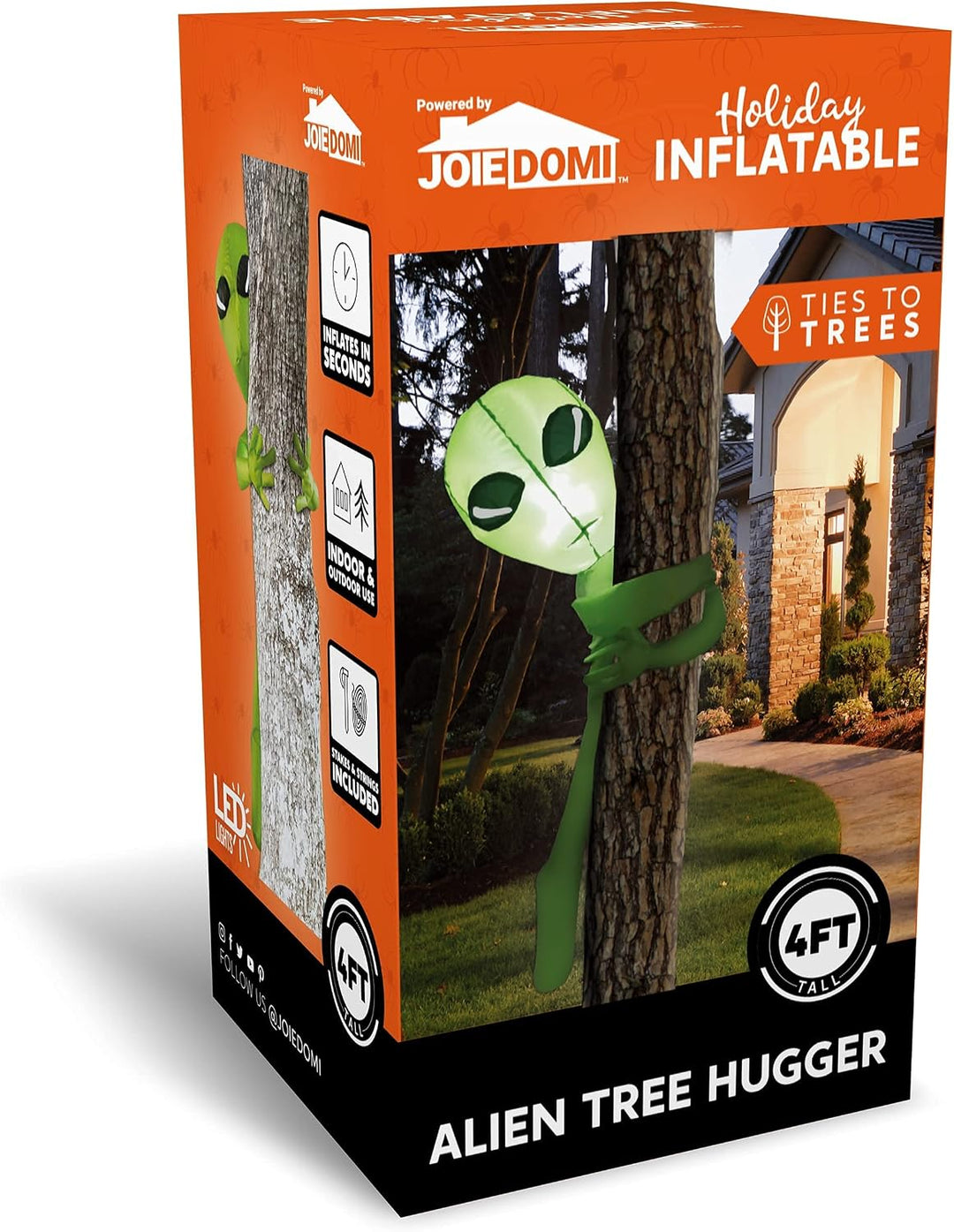 Joiedomi Aufblasbarer Halloween-Baum, aufblasbar, 1,2 m, mit integrierten LEDs, aufblasbar, für Hall