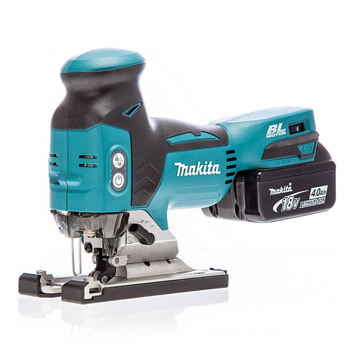 Makita DJV181RMJ 18 V Cordless Brushless Li-Ion Barrel Grip Jigsaw with 2 x 4.0 Ah Batteries by Maki