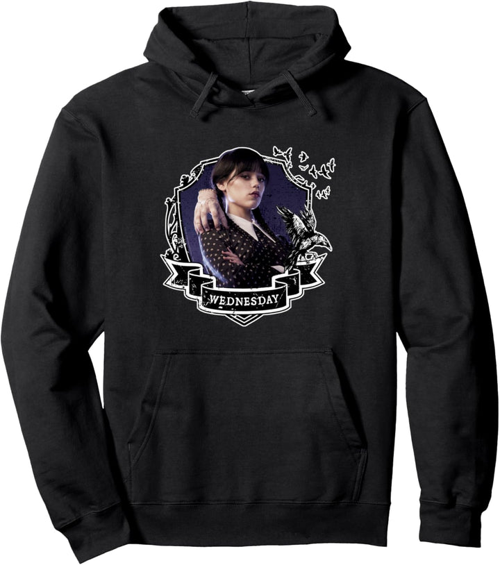 Mittwochsserie Nevermore Frame Wednesday Pullover Hoodie, Langarm