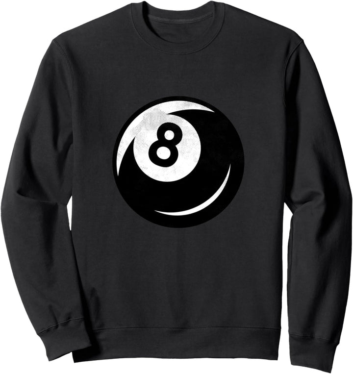 8 Ball Billard Spieler Pool Distressed Design Billard Sweatshirt