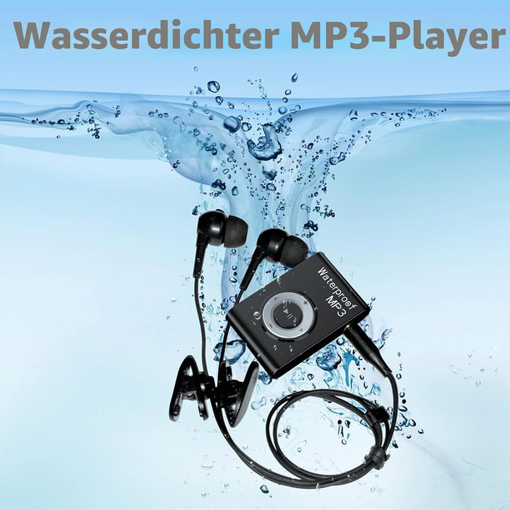 Schwimmen MP3 -Player, 8 GB HiFi Lustless Sound Unterwasser -MP3 -Player, wasserdichte Musikplayer m