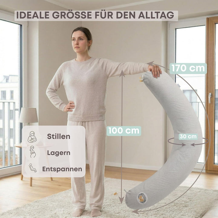 sei Design Stillkissenbezug passend für Stillkissen, Bezug für Schwangerschaftskissen, Seitenschläfe