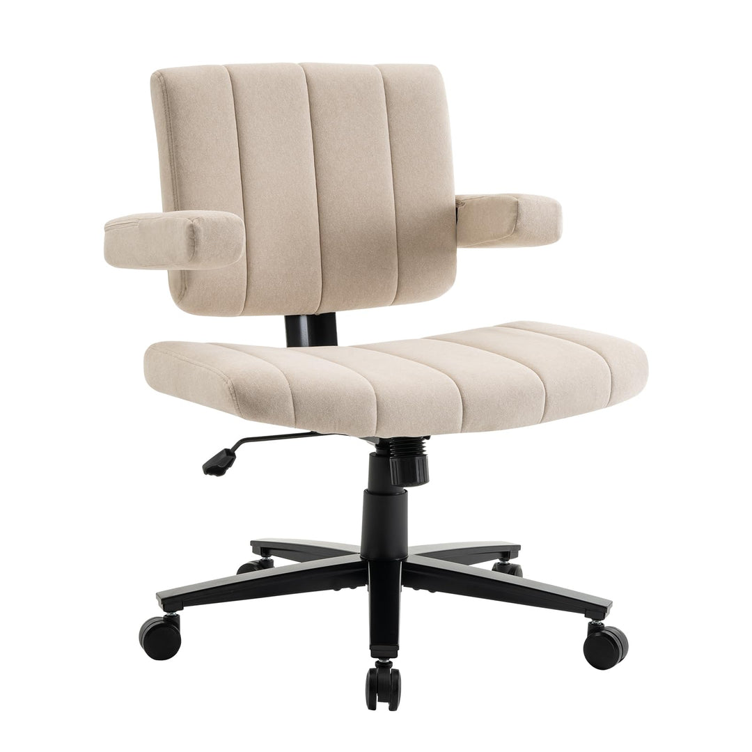 Vigosit Criss Cross Chair mit Rädern, verstellbarebreite Armlehne Criss Cross Chair, Anti-Grip-Stoff
