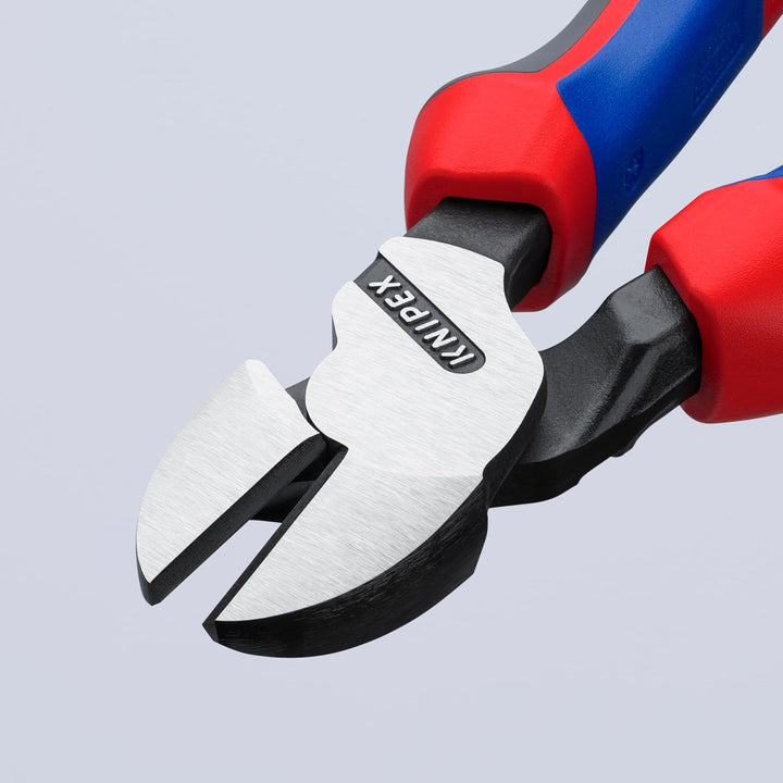 Knipex Kraft-Seitenschneider schwarz atramentiert, mit Mehrkomponenten-Hüllen 200 mm (SB-Karte/Blist
