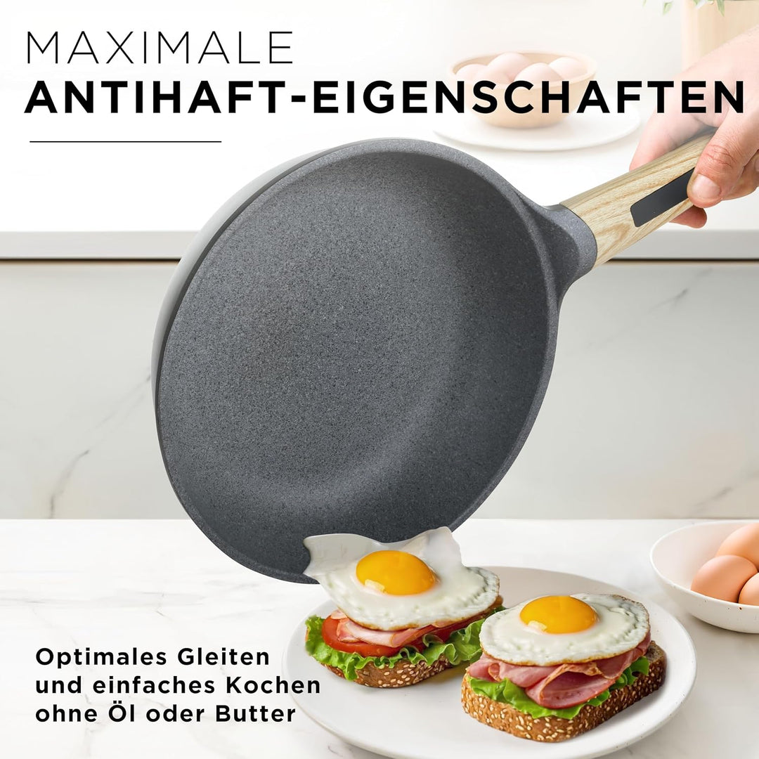 KASANOVA Induktionsgeschirrset Evolution, antihaftbeschichtetes Kochgeschirr, geeignet für Induktion