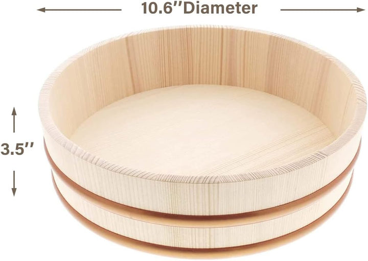 TIKUSAN Holz Hangiri Sushi Reis Rührwanne PP Band Made in Japan aus Momi Fir Sushi Reisschale Sushi