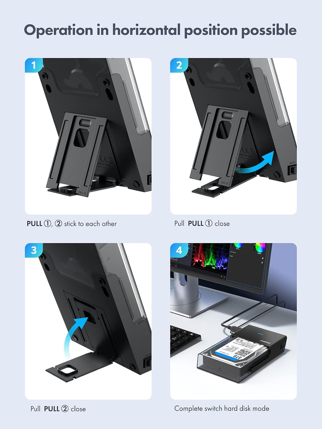 GRAUGEAR | Festplatten-Docking-Station für 3,5 Zoll, 2,5 Zoll SATA HDD/SSD | Festplattengehäuse | US