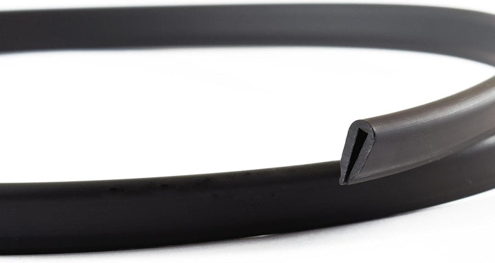 EUTRAS [100m] Kantenschutz KSO4005 schwarz 1,3 mm – schützt und entschärft Kanten – für Bleche – per