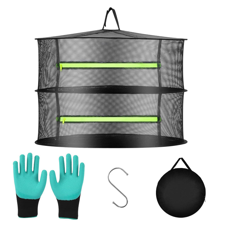 Zusammenklappbares Trockennetz 4PCS, 2-lagiges Trocknungsnetz für Grow, Blumen &amp; Pflanzen, Komplette