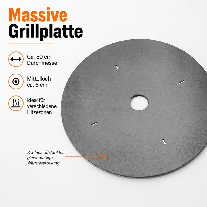 Peviasot Raketenofen mit Grillplatte und Feuerhaken Rocket Stove Outdoor 2 zusätzlichen Standfüssen