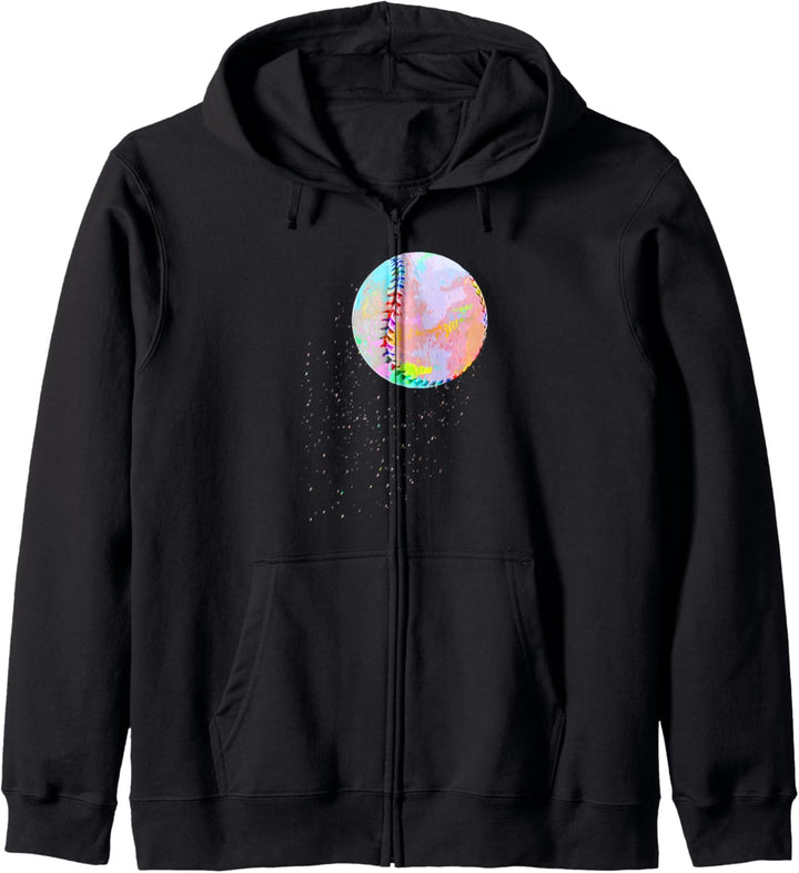 Baseball bunte Grafik Kapuzenjacke